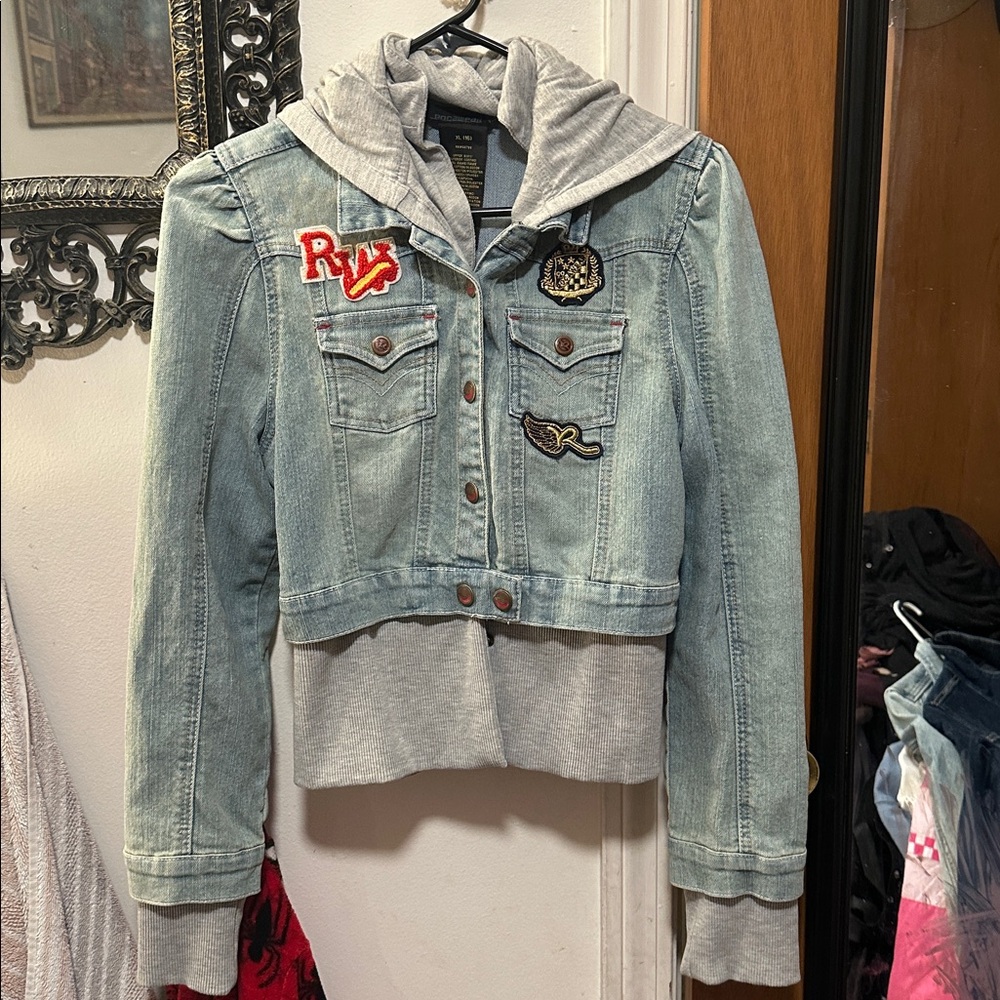 ROCAWEAR Vintage removable hooded denim jacket